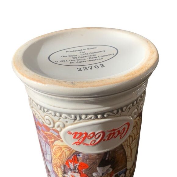 Vintage Coca Cola Stein 1994 The Classic Americana Soda Fountain Experience - Picture 3 of 16